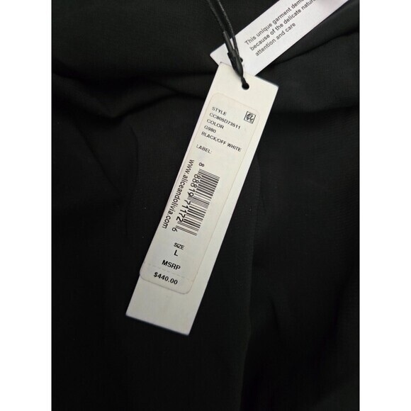 $440 Alice + Olivia Holden Embroidered Cold Shoulder Dress Large L - Picture 12 of 16